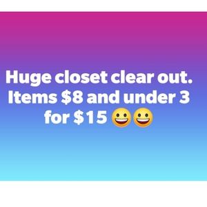 Closet Clear out